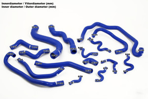 SAAB 9-3 2.8t V6 2006- Coolant hoses Black