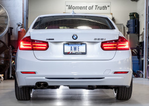 AWE Tuning BMW F3X N20/N26 328i/428i Touring Edition Exhaust, Single Side -- Chrome Silver Tips (80mm)