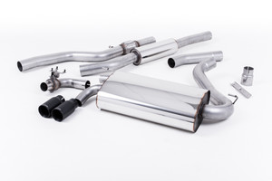 Milltek Resonated Cat-Back Exhaust With OE Style Cerakote Black Tips - Manual Without Tow Bar - N20 Engine Code