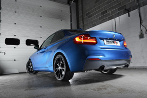 Milltek Cat-Back Exhaust Resonated With Cerakote Black Tips - BMW M235i