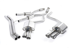 Milltek Resonated Cat Back Exhaust With Titanium Tips  - Audi S8 4.0 TFSI Quattro Tiptronic