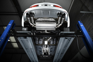 Milltek Cat Back Non-Valved, Non-Resonated Race Exhaust System with Quad Oval Polished Tips - Audi S3 2.0 TFSI quattro Saloon 8V