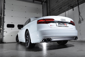 Milltek Non-Resonated Cat Back Exhaust With Titanium Tips  - Audi S8 4.0 TFSI Quattro Tiptronic