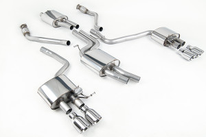 Milltek Resonated And Valved Cat-Back Exhaust System With Quad Polished Tips  - Audi SQ5 3.0 TFSI