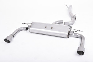 Milltek Non-Resonated Cat Back Exhaust With Dual Titanium Tips  - Audi A3 8V 2.0 TFSI Quattro Tiptronic