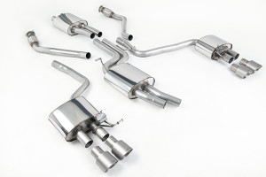 Milltek Resonated And Valved Cat-Back Exhaust System With Quad Titanium Tips  - Audi SQ5 3.0 TFSI