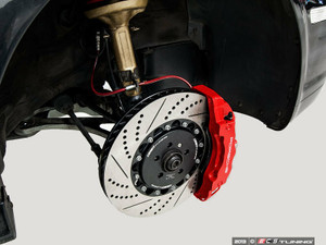 Front Big Brake Kit - Stage 5 - 2-Piece Cross-Drilled & Slotted Rotors (358x32)