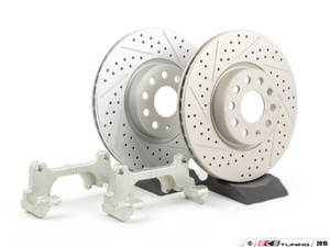 Front Big Brake Kit - Cross Drilled And Slotted Rotors (312x25)
