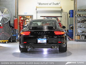 AWE Tuning Porsche 991 SwitchPath Exhaust, for Non-PSE cars  Diamond Black Tips