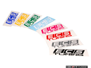 White ECS Tuning Window Sticker - Priced Each