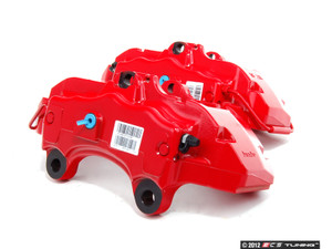Front Big Brake Kit - Stage 5 - 2-Piece Cross-Drilled & Slotted Rotors (352x32) - With Red Calipers