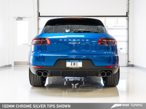 AWE Tuning Porsche Macan Touring Edition Exhaust System - Chrome Silver 102mm Tips