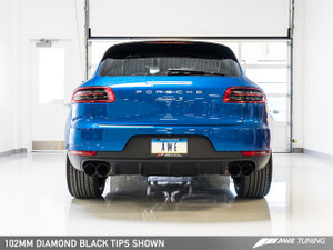 AWE Tuning Porsche Macan Touring Edition Exhaust System - Diamond Black 102mm Tips