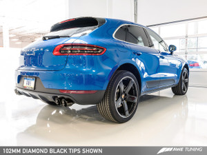 AWE Tuning Porsche Macan Touring Edition Exhaust System - Diamond Black 102mm Tips
