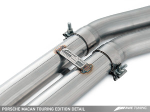 AWE Tuning Porsche Macan Touring Edition Exhaust System - Diamond Black 102mm Tips