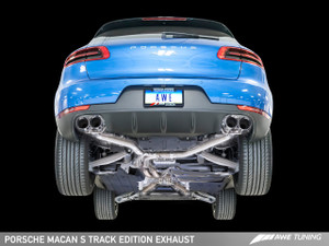 AWE Tuning Porsche Macan Track Edition Exhaust System - Chrome Silver 102mm Tips