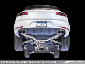 AWE Tuning Porsche Macan Track Edition Exhaust System - Diamond Black 102mm Tips