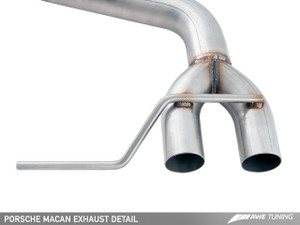 AWE Tuning Porsche Macan Track Edition Exhaust System - Diamond Black 102mm Tips