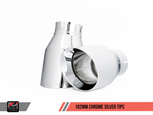 AWE Tuning Porsche 991 GT3 / RS SwitchPath Exhaust -- Chrome Silver Tips