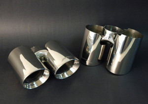 AWE Tuning Panamera Turbo Performance Exhaust System  Track Edition  Polished Silver Tips