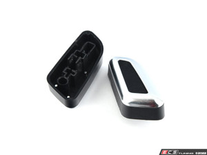 Power Seat Control Cover Set - Black With Brushed Aluminum Trim