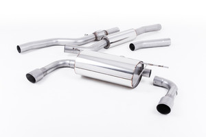 Milltek Resonated 3" Cat Back Exhaust - Twin 90mm Titanium Tips - F32 428I Coupe - Automatic - N20 Engine