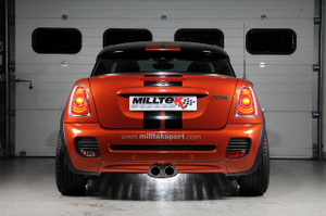 Milltek Resonated 2.5" Cat Back Exhaust - Twin 80mm GT Polished Tips - R56 & R58 Cooper S