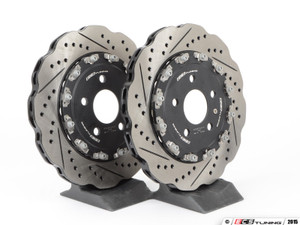 Rear 2-Piece Tru-Float Wave Brake Rotors - Pair (330x22)