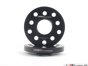 ECS Wheel Spacer & Bolt Kit - 17.5mm With Black Ball Seat Bolts