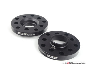 ECS Wheel Spacer And Bolt Kit - 17.5mm With Black Ball Seat Bolts