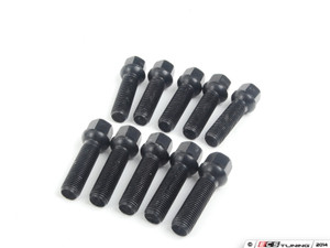 ECS Wheel Spacer And Bolt Kit - 17.5mm With Black Ball Seat Bolts