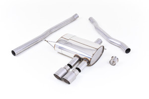 Milltek Non Resonated 2.75" Cat Back Exhaust - Twin 90mm GT Titanium Tips - F56 Cooper S 2.0 Turbo