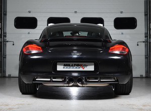 Milltek Resonated 2.25" Cat Back Exhaust - Twin 90mm Polished Tips - Cayman S / Boxster S