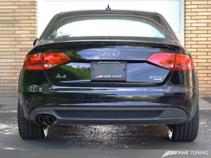 AWE Tuning A4 Touring Edition Exhaust - Single Side, Diamond Black Tips