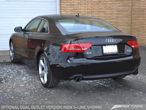 AWE Tuning A5 2.0T Touring Edition Exhaust - Dual Outlet, Diamond Black Tips