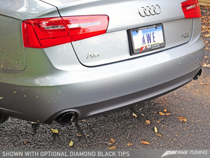 AWE Tuning Audi C7 A6 3.0T Touring Edition Exhaust - Dual Outlet, Diamond Black Tips