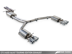 AWE Tuning Audi C7.5 A6 3.0T Touring Edition Exhaust - Quad Outlet, Diamond Black Tips