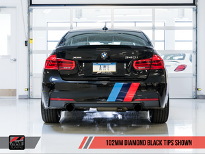 AWE Tuning BMW F3X 340i / 440i Touring Edition Axle Back Exhaust -- Diamond Black Tips (102mm)