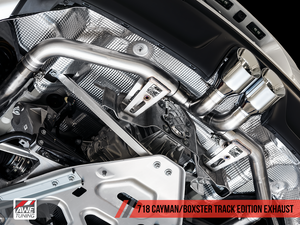 AWE Tuning Porsche 718 Boxster / Cayman Track Edition Exhaust - Diamond Black Tips