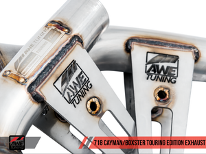 AWE Tuning Porsche 718 Boxster / Cayman Touring Edition Exhaust - Diamond Black Tips