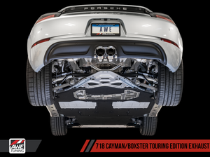 AWE Tuning Porsche 718 Boxster / Cayman SwitchPath Exhaust (PSE Only) - Diamond Black Tips