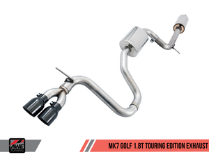 AWE Tuning VW MK7 Golf 1.8T Touring Edition Exhaust with Chrome Silver Tips (90mm)