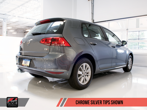 AWE Tuning VW MK7 Golf 1.8T Touring Edition Exhaust with Chrome Silver Tips (90mm)