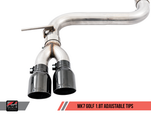 AWE Tuning VW MK7 Golf 1.8T Track Edition Exhaust with Diamond Black Tips (90mm)