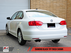 AWE Tuning Mk6 Jetta 2.5L Touring Edition Exhaust - Diamond Black Tips