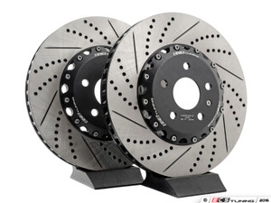 Front and Rear Cross-Drilled & Slotted 2-Piece Brake Rotor Kit (340x30/310x22)