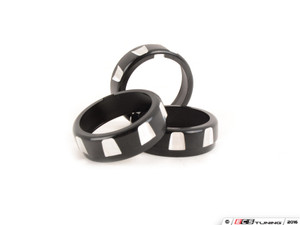 Climate Control Ring Kit - KNOBBED - Black Anodized with Machined Cutouts