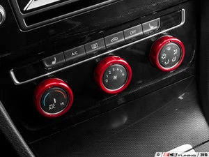 Climate Control Ring Kit - KNOBBED - Red Anodized