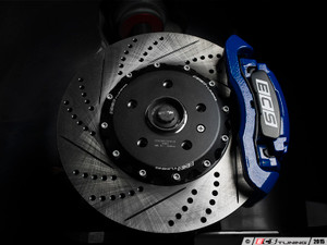 Front Big Brake Kit - ECS 2-Piece Cross-Drilled & Slotted Rotors (345x30)