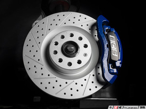 Front Big Brake Kit - ECS Cross-Drilled & Slotted Rotors (345x30)